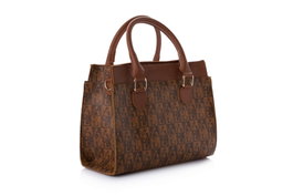 Lucky Bees 1281 Bolso de Mano Color Tan, Cuero de Polivinilo